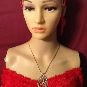 Golden Collar Oval Pendant